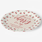 kersen-Baby shower Papieren Bordje (Gekanteld)