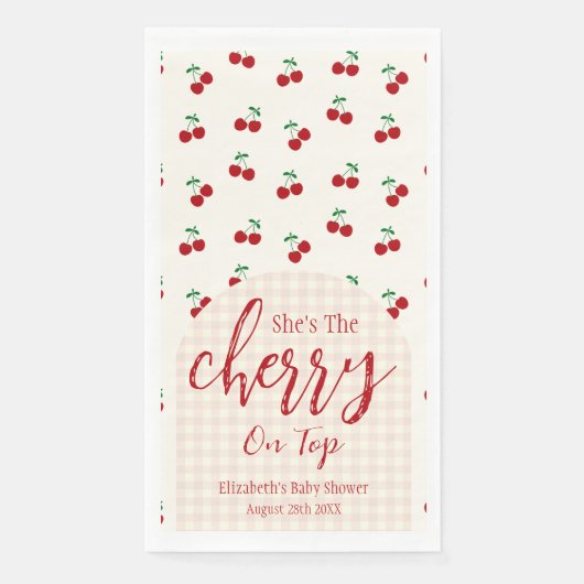 kersen-Baby shower Servet (Voorkant)