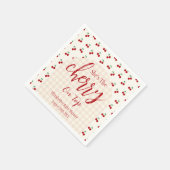 kersen-Baby shower Servet (Hoek)