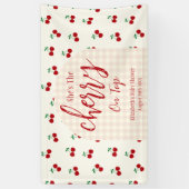 kersen-Baby shower Spandoek (Verticaal)