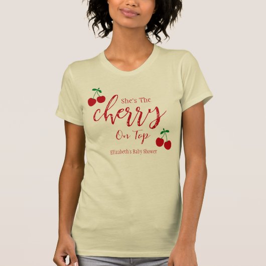 kersen-Baby shower T-shirt (Voorkant)