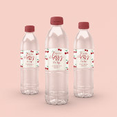 kersen-Baby shower Waterfles Etiket