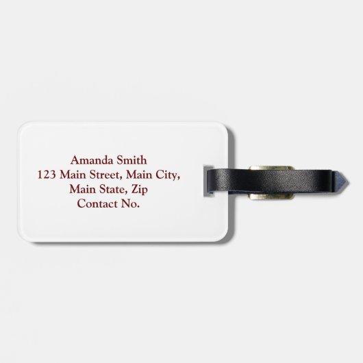 Kersen Bagagelabel (Achterkant horizontaal)