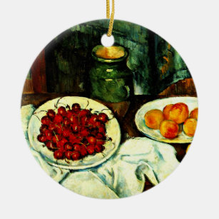 Kersen, beroemd schilderij van Paul Cezanne, Keramisch Ornament
