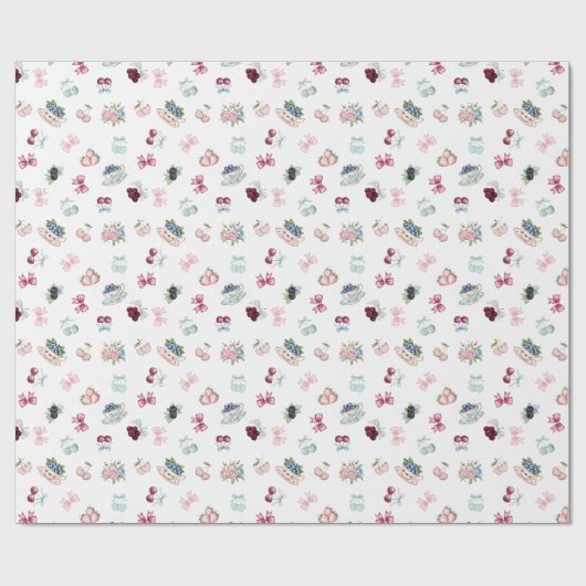 Kersen, bessen en bogen! cadeaupapier (Vlak)