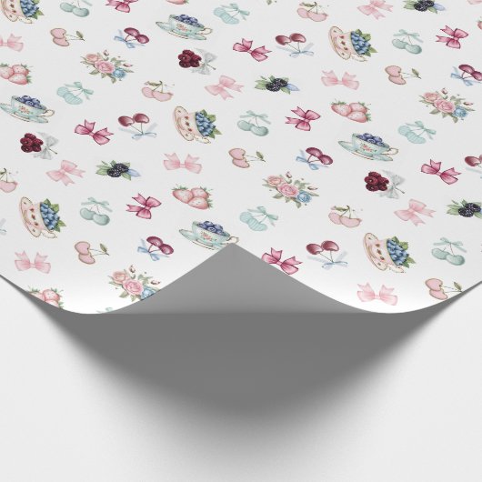 Kersen, bessen en bogen! cadeaupapier (Hoek)