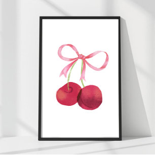 Kersen & Boog Kunst aan de Muur – 24x36 Poster, Ki Poster