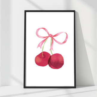 Kersen & Boog Kunst aan de Muur – 4x6 Poster