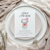 Kersen & boog Martini Baby shower Kaart