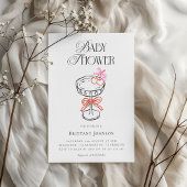 Kersen & boog Martini Baby shower Kaart