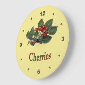 Kersen ~Botanische klok ~Keuken ~Kleur Terug (Hoek)