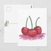 Kersen Briefkaart (Voorkant / Achterkant)