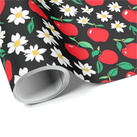 Kersen Cadeaupapier (Rol Hoek)