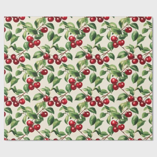  kersen cadeaupapier (Vlak)
