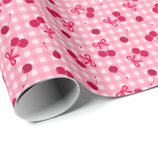 Kersen Cadeaupapier (Rol Hoek)