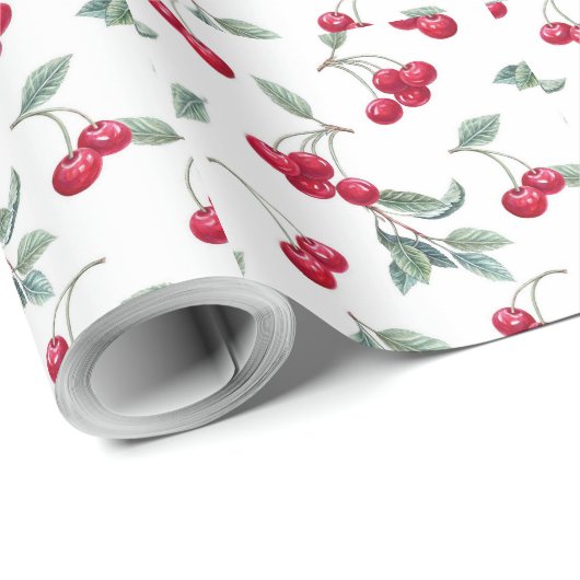 Kersen Cadeaupapier (Rol Hoek)