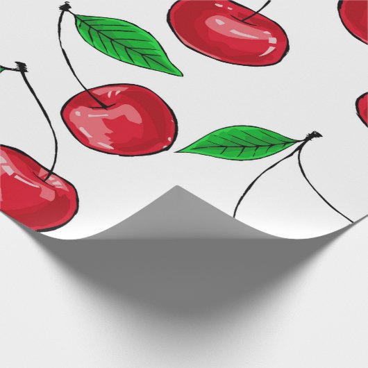 Kersen Cadeaupapier (Hoek)