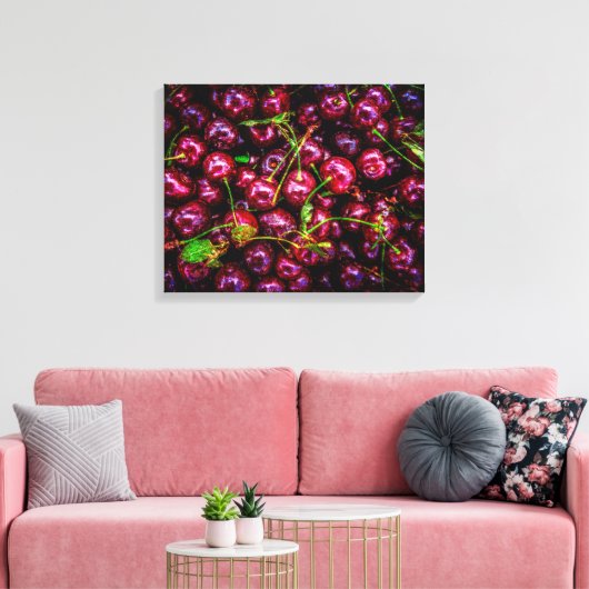 Kersen Canvas Afdruk (Insitu (Woonkamer))