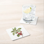 kersen (Cerasus domestica) van Redouté Kartonnen Onderzetters (Insitu)