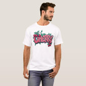 kersen, cherrygraffiti, vruchten, street art, urba t-shirt (Voorkant volledig)
