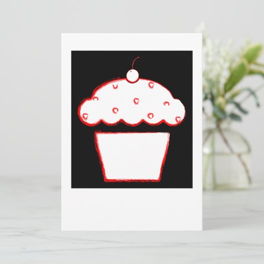 kersen cupcake (Staand voorkant)