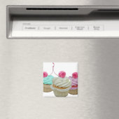 Kersen cupcakes magneet (Insitu (Vaatwasser))