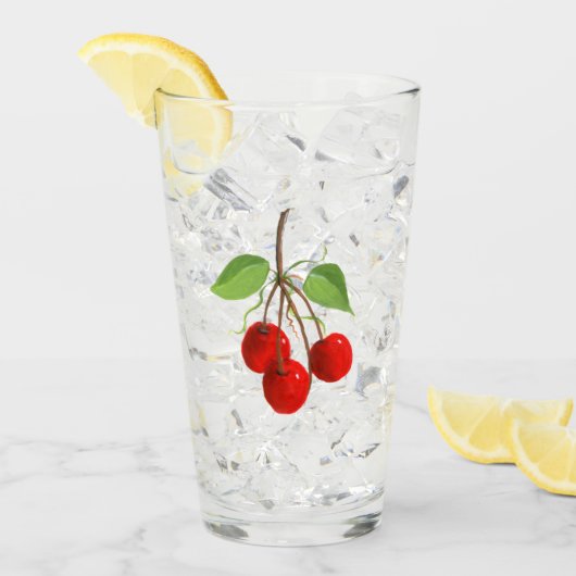 Kersen Drink glas (Voorkant ijs)