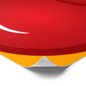 Kersen Eenvoudig Rood Sinaasappel Modern Fruit Ill Poster (Hoek)