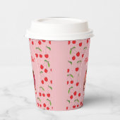 KERSEN Eerste Verjaardagsfeest Uitnodiging Papieren Bekers (Links)