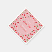 KERSEN Eerste Verjaardagsfeest Uitnodiging Servet (Hoek)