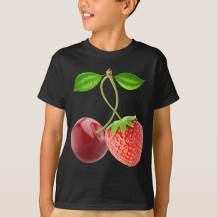 Kersen en aardbei samen t-shirt