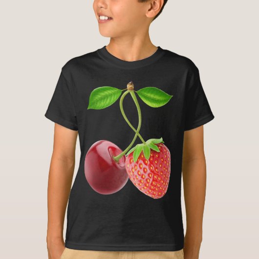 Kersen en aardbei samen t-shirt (Voorkant)