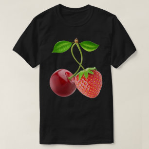 Kersen en aardbei samen t-shirt
