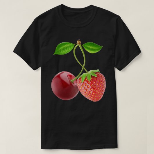 Kersen en aardbei samen t-shirt (Design voorkant)
