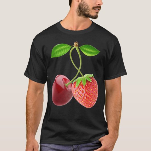 Kersen en aardbei samen t-shirt (Voorkant)