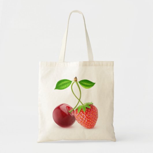 Kersen en aardbeien samen tote bag (Voorkant)