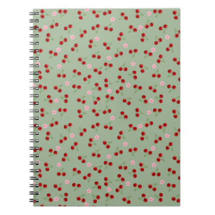 Kersen en bloemen notitieboek