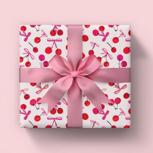 Kersen en bogen patroon cadeaupapier