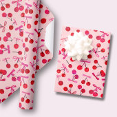 Kersen en bogen patroon cadeaupapier