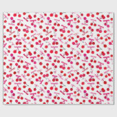 Kersen en bogen patroon cadeaupapier (Vlak)