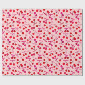 Kersen en bogen patroon cadeaupapier (Vlak)