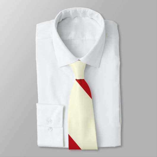 Kersen en Broad University Stripe Stropdas (Gebonden)