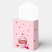 Kersen en cupcake eerste verjaardag bedankdoosjes (Geopend)