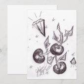 Kersen en diamanten kaart (Voorkant / Achterkant)