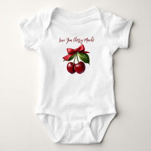 Kersen en een Bow-Love you Cherry Much Romper