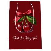 Kersen en een strik - Bedankt Cherry Much Medium Cadeauzakje (Voorkant)