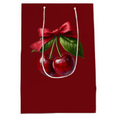 Kersen en een strik - Bedankt Cherry Much Medium Cadeauzakje (Achterkant)