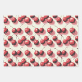 Kersen en Gingham Inpakpapier Vel (Voorkant)