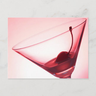 Kersen en glas briefkaart