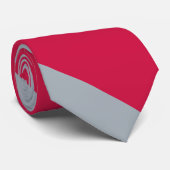 Kersen en Gray University Stripe Stropdas (Opgerold)